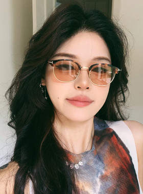 新款男女通用韩系椭圆遮阳复古