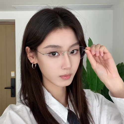 无框防蓝光显脸小平光镜