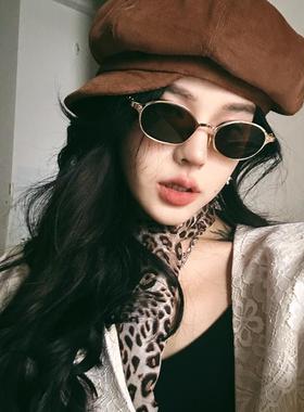 复古椭圆太阳眼镜女款2024新款