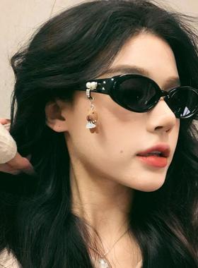 欧美复古猫眼窄框太阳镜个性辣妹