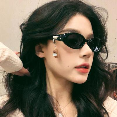 欧美复古猫眼窄框太阳镜个性辣妹