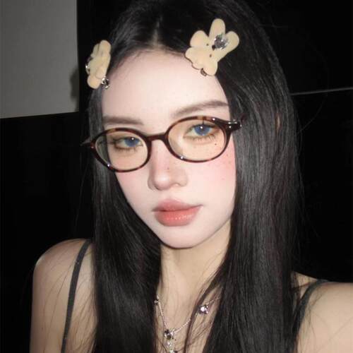 防蓝光书呆子韩版复古玳瑁眼睛架
