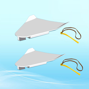 橡皮筋弹射动力纸飞机滑翔机耐摔组装户外玩具泡沫航模科普模型