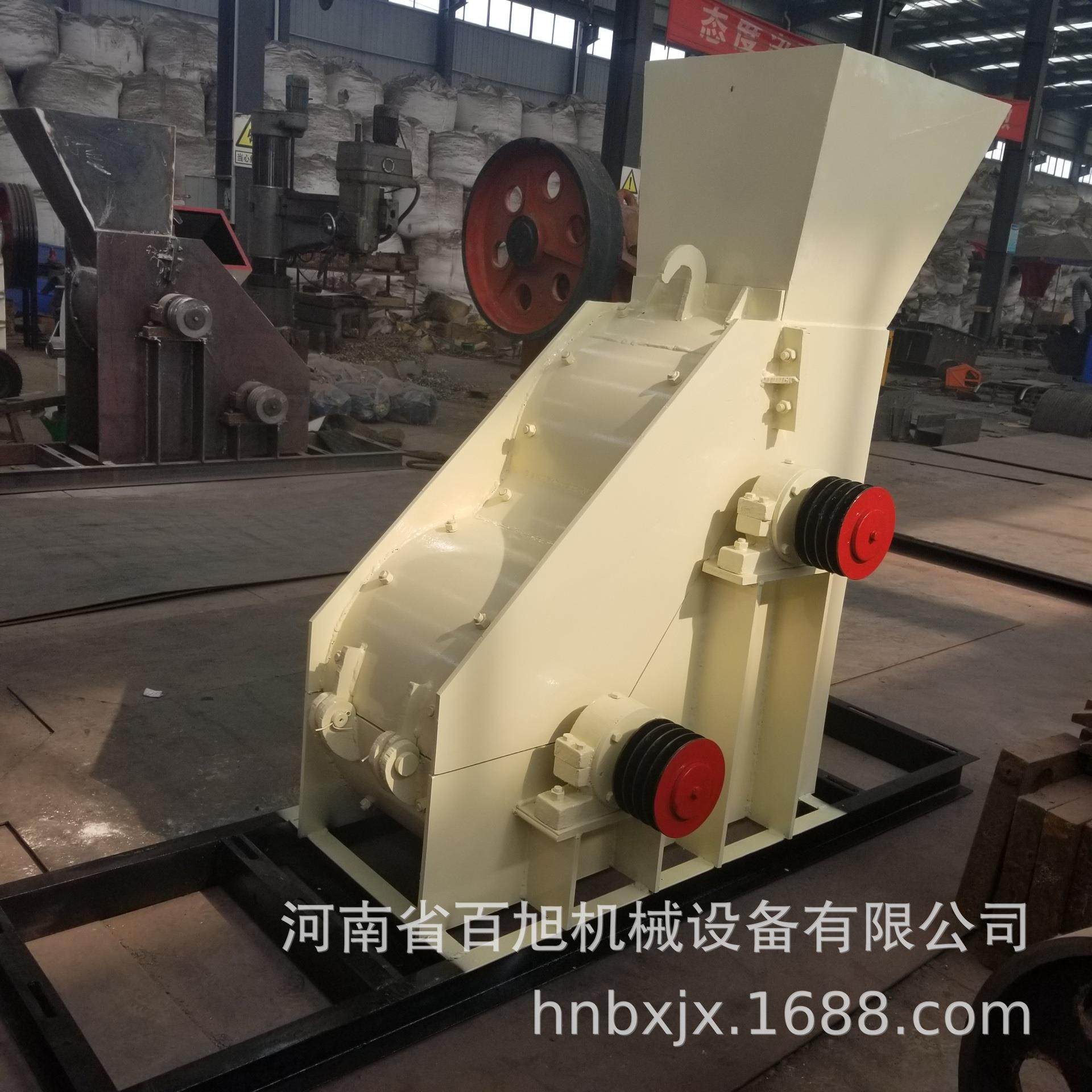 小型无筛底干湿料双击粉碎机双转子矿石料制砂机煤矸石双级粉碎机