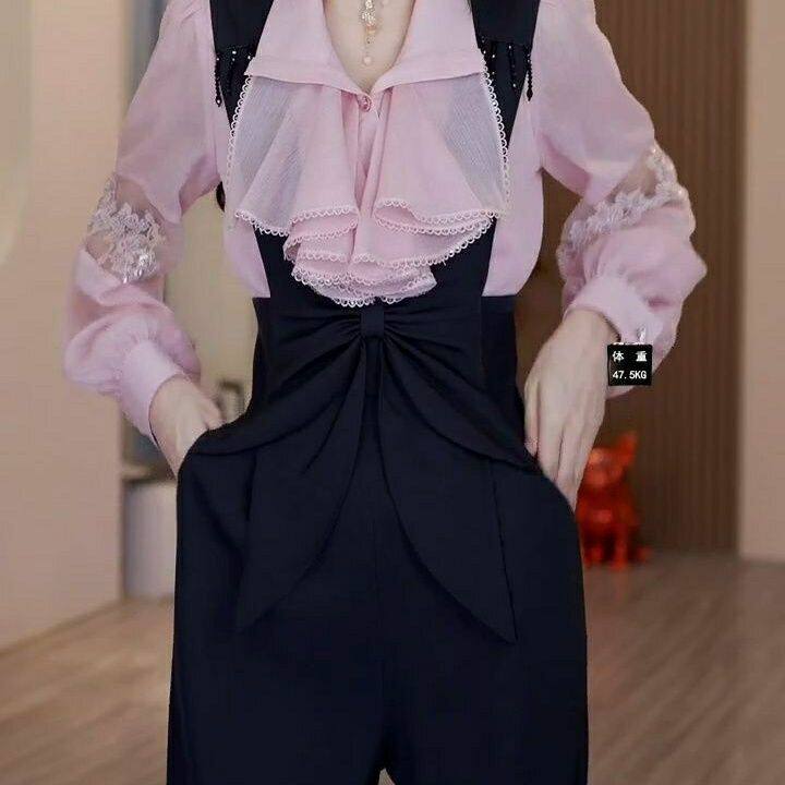 2026春夏季薄款显瘦百搭时尚气质长裤阔腿背带裤女新款韩版连体裤