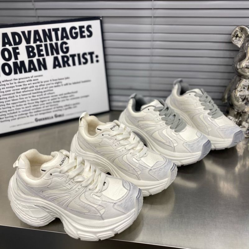 真皮复古做旧脏脏老爹鞋女2025春季新款厚底增高百搭运动休闲鞋潮