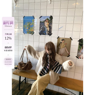 宅宅athome 芬兰雪镜～毛料升级仿狐狸毛V领环保皮草外套