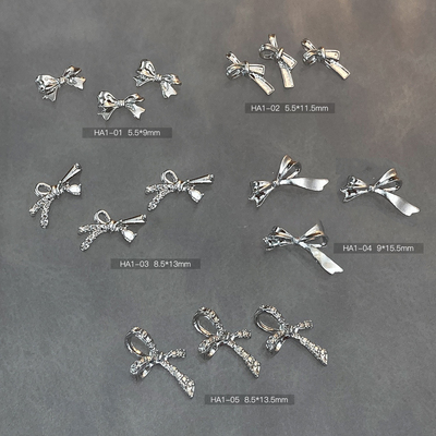美甲蝴蝶结饰品异形合金