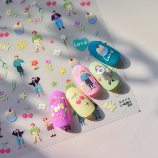 新款 薄韧美甲贴纸儿童指甲贴花样年华贴纸蝴蝶手账拼贴手机
