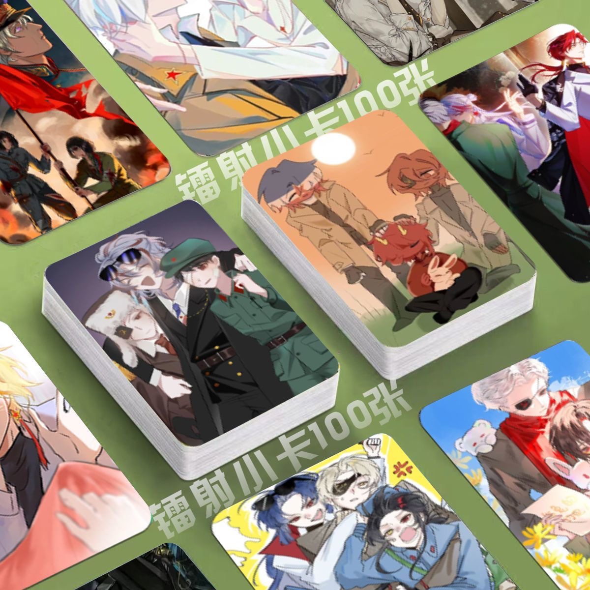 ch苏南瓷镭射小卡国家拟人二次元照片定制明信片3寸圆角lomo卡片