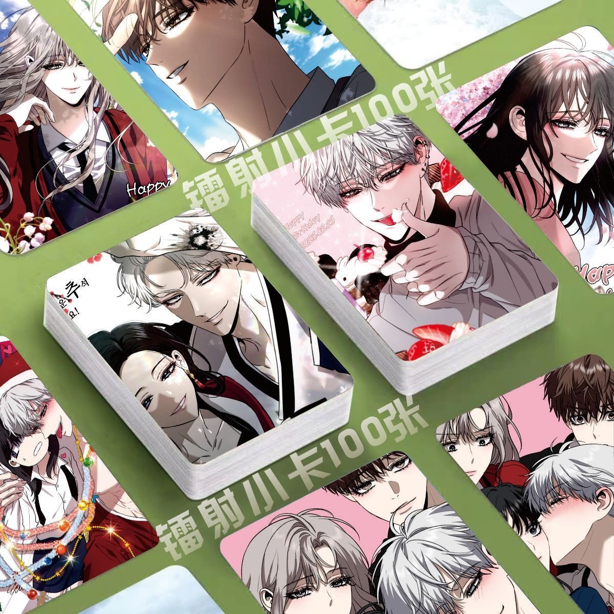 从梦到自由镭射小卡100张时允静旻定制明信片3寸圆角覆膜lomo卡片