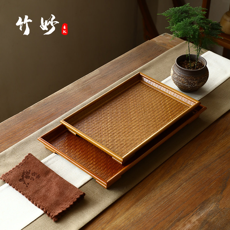 竹编茶盘家用结婚日式禅意中国