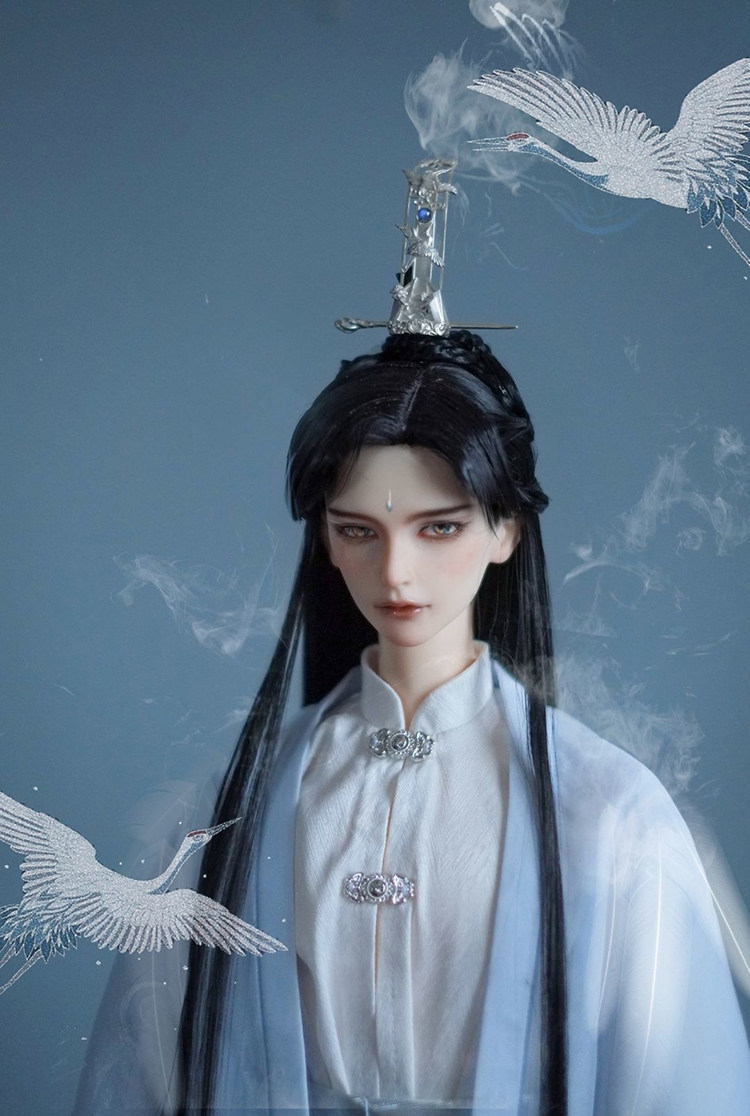 露生&西梦令联动BJD古风叔叔/三分/四分造型发盘发【鹤信】