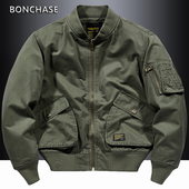 工装 秋季 棒球服春秋上衣纯棉休闲大码 ma1飞行员夹克男士 外套 新款