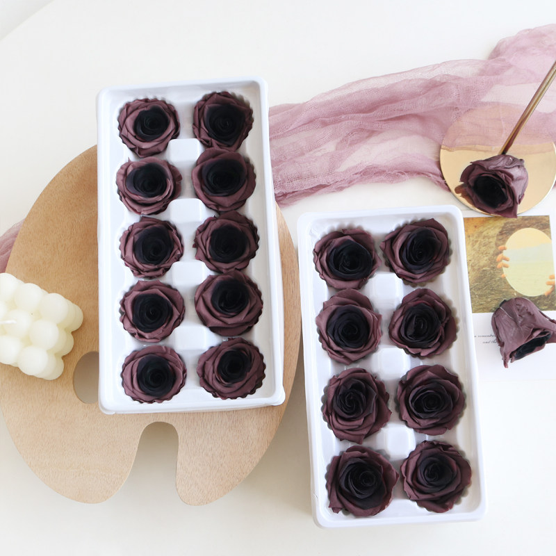 网红乌梅子酱A级玫瑰永生花七夕节礼物DIY手工花束材料包