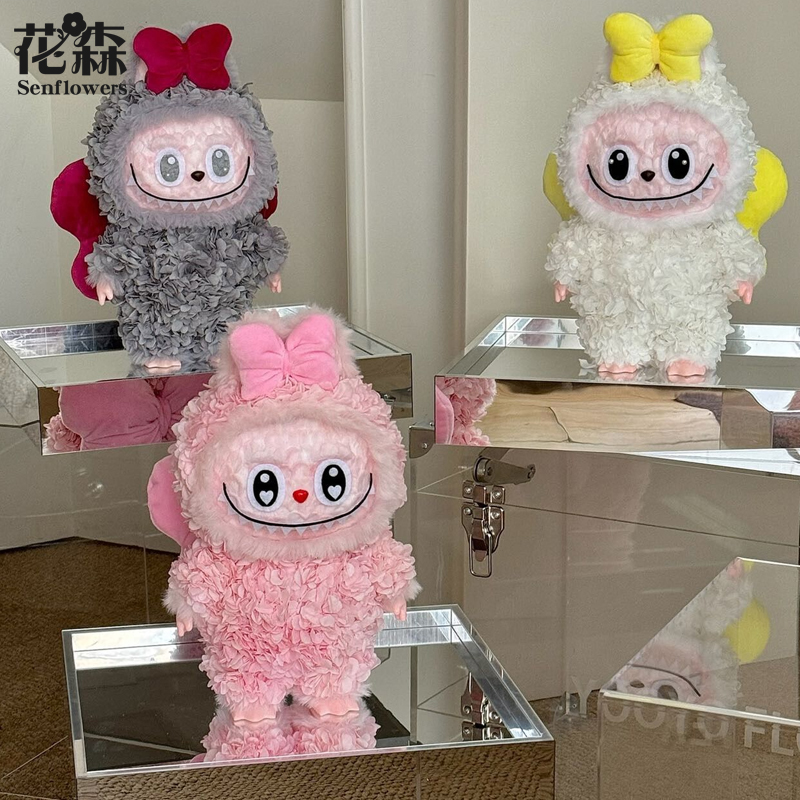 拉布布高密度泡沫模具亚克力蓝牙玻璃罩模型节日活动 立体模具DIY