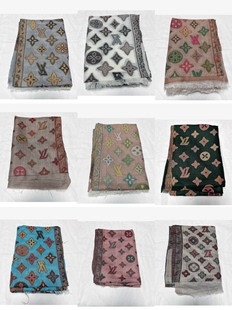 国内现货尼泊尔单面卡尼字母羊绒围巾75×200