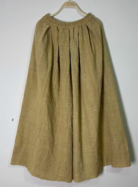 国内现货尼泊尔直邮手工麻黄色汉麻阔腿裤裤裙复古部落风印度图腾