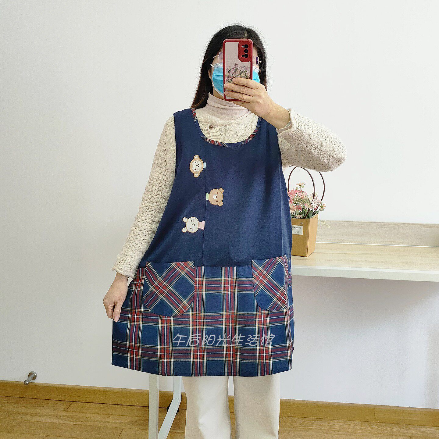 包邮新款四季款居家背心成人日版卡通可爱时尚厨房防污大码围裙