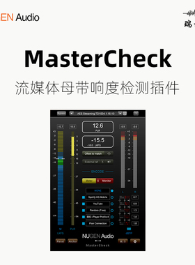 NUGEN MasterCheck 流媒体格式母带响度检测效果器插件
