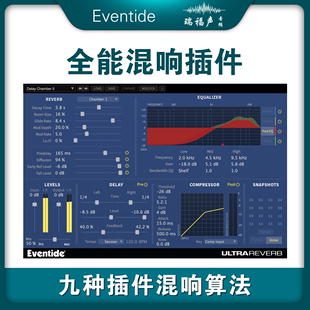 正版 UltraReverb全能混响插件 九种插件混响算法插件 Eventide