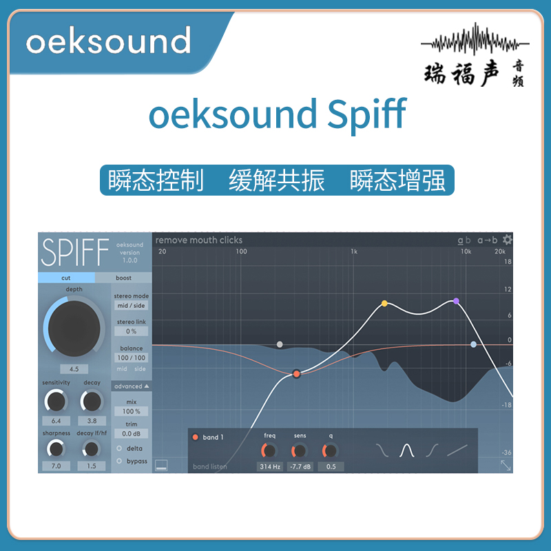 正版插件Oeksound Spiff 缓解共振 瞬态增强