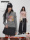 Женская осенняя футболка UNIFREE fake two-piece slim с длинными рукавами, новинка 2520 года, короткий топ для похудения с принтом собаки mini 0