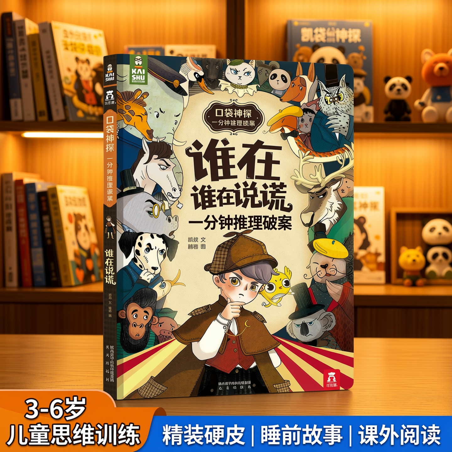 凯叔讲故事口袋神探侦探推理书适合小学生看的烧脑解密绘本破案书3到6-10岁儿童书籍思维逻辑训练精装硬皮漫画绘本故事书籍