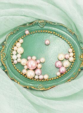 跨境ins风创意树脂蜡烛托盘子耳环项链首饰碟饰品盘珠宝拍照道具