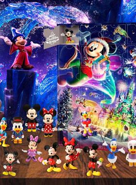 跨境圣诞节米老鼠盲盒装饰品摆件家居庭院24格设计家居玩偶公仔