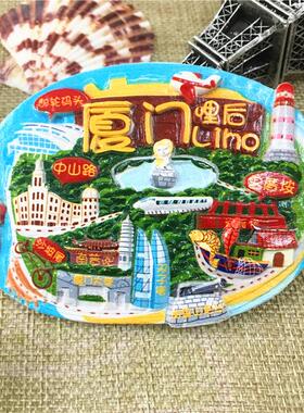 树脂印刷冰箱贴厂家来样定制 印刷3D立体冰箱贴 旅游纪念品