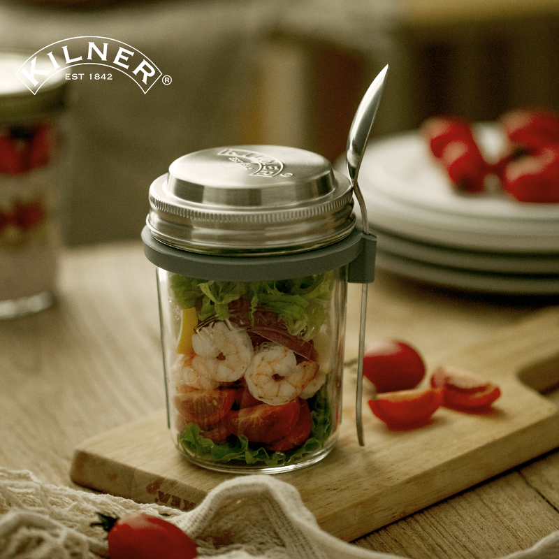 英国kilner玻璃一体式便携早餐杯