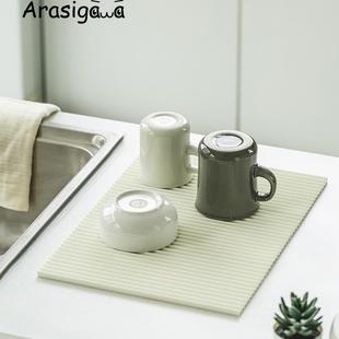 硅胶沥水垫岚川水槽台面碗盘杯子锅垫收纳餐桌垫耐高温隔热防烫垫