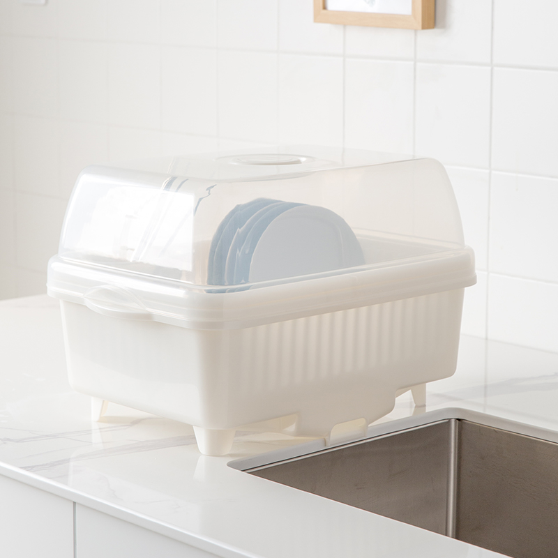 沥水架日本进口sanko碗筷收纳盒