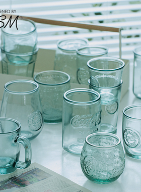 玻璃杯西班牙进口vsm家用高颜值精致杯子创意复古果汁牛奶喝水杯