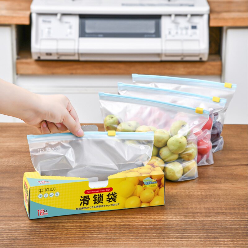 拉链式保鲜袋冰箱食品分装密封袋图片