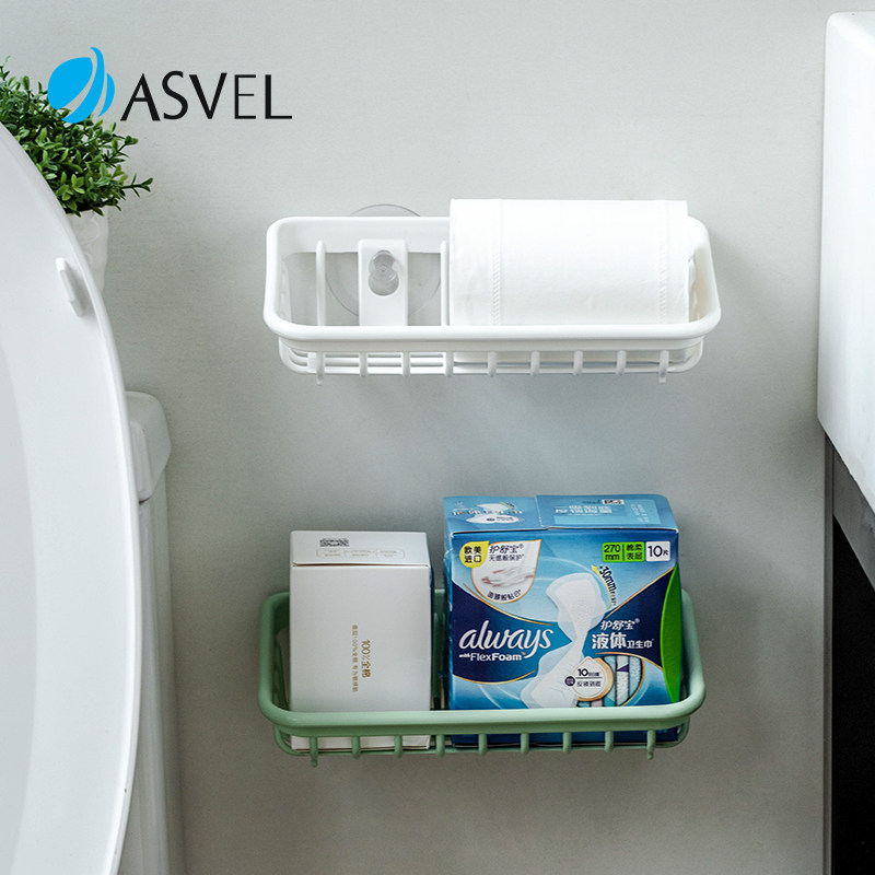 日本进口asvel抗菌壁挂式纸巾架