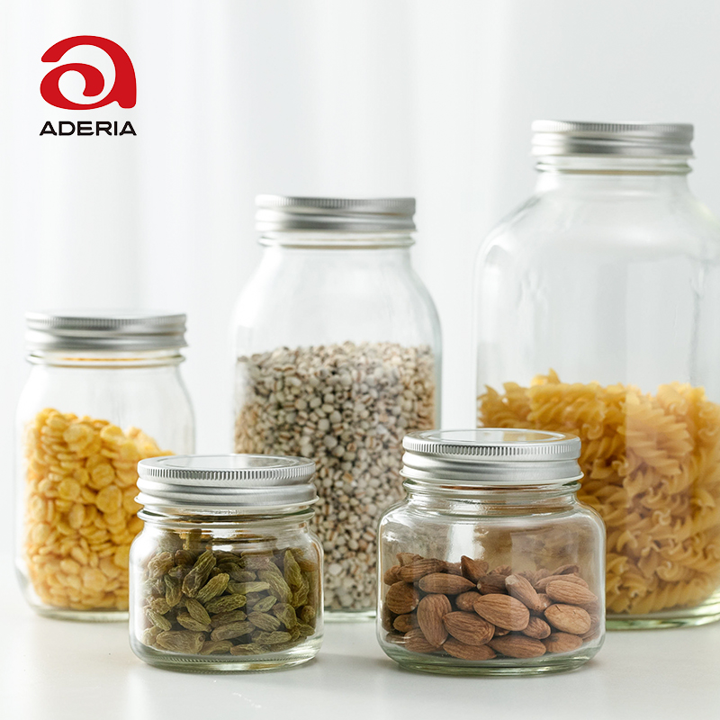 日本进口ADERIA密封罐五谷杂粮收纳罐子蜂蜜果酱糖果储存玻璃瓶