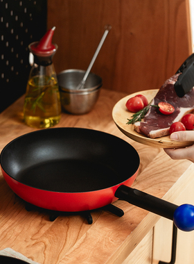 意大利TVS平底锅不粘锅家用多功能煎蛋长柄锅燃气灶适用牛排煎锅