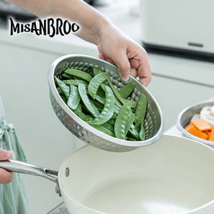 火锅备菜盘芬兰misanbroo304不锈钢圆形水果盘子牛排餐托盘配菜盘