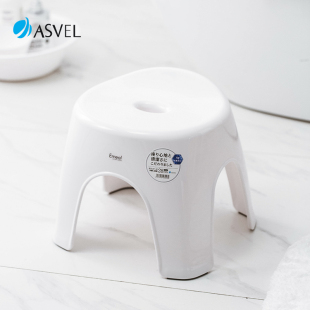 小凳子日本asvel家用浴室板凳卫生间塑料矮凳大人儿童洗澡凳浴凳