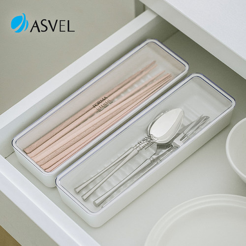 抽屉可防尘筷子收纳盒日本asvel