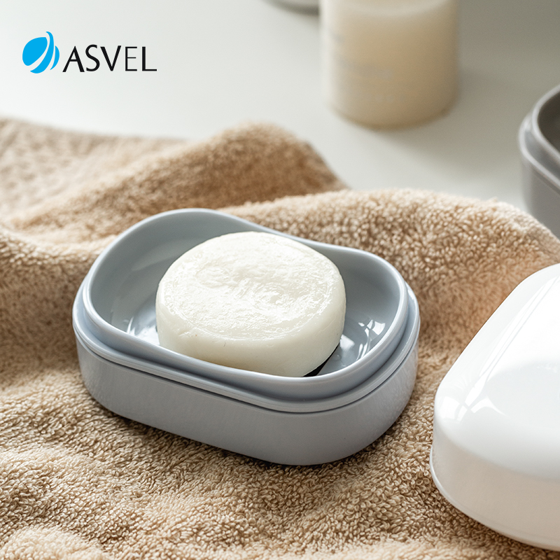 日本进口ASVEL抗菌沥水托肥皂盒