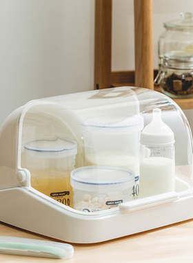 日本进口asvel儿童奶瓶杯子收纳盒带盖防尘箱宝宝婴儿餐具整理盒