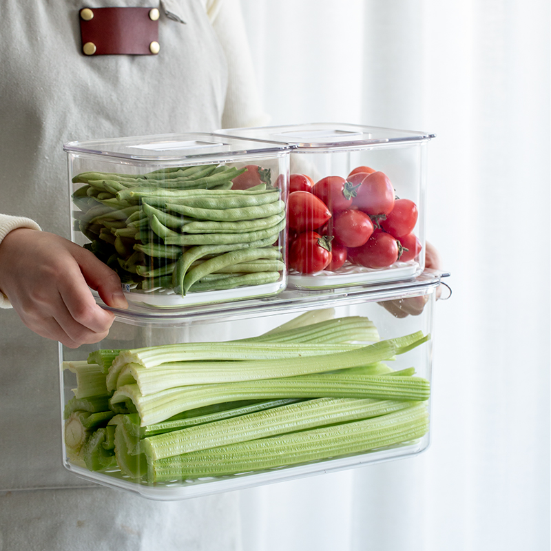 冰箱收纳盒水果蔬菜沥水保鲜盒子