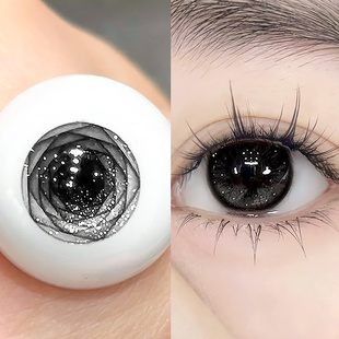 纯欲美瞳日抛30片大直径黑色一次性显白隐形眼镜正品官方旗舰店