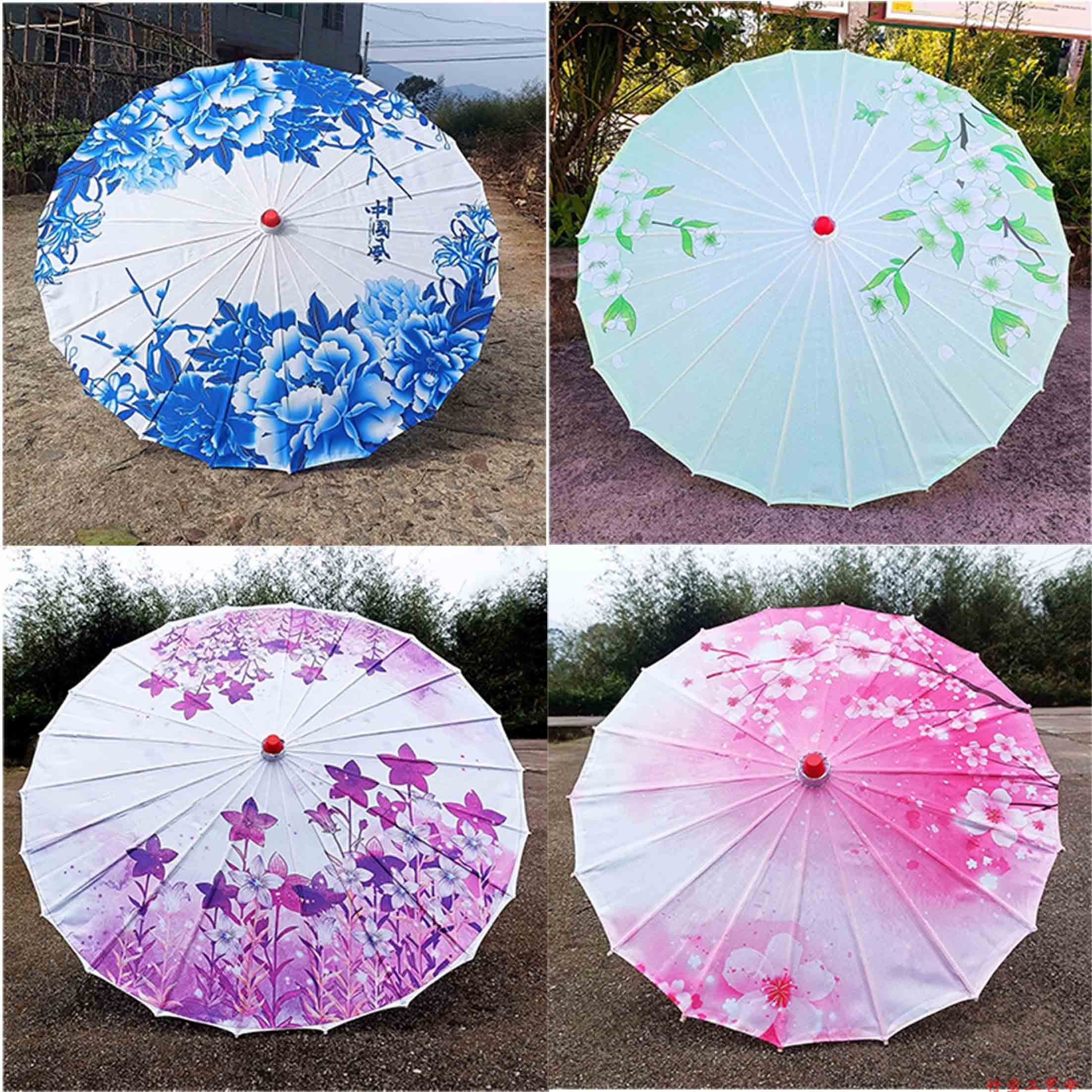 大中小号印花单伞古典儿童古风遮阳拍照伞舞蹈走秀成人印花绸布伞,家居饰品,工艺伞,淘宝优惠券,粉丝福利购,淘宝优惠卷