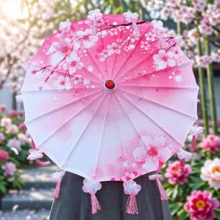 花瓣伞工艺伞学生儿童古风伞遮阳拍照舞蹈表演拍照道具流苏玩具伞