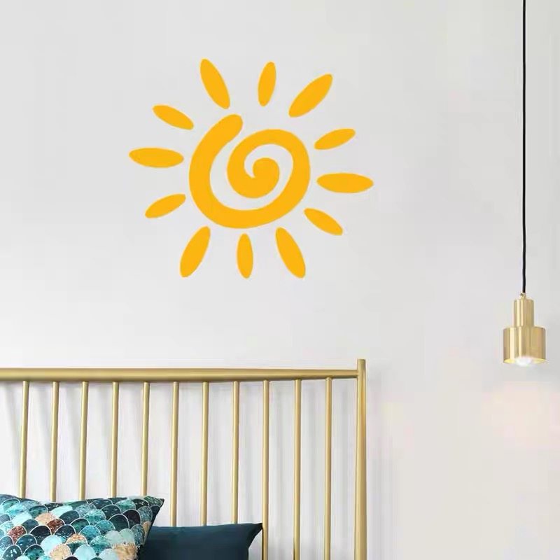 ins风幼儿园画室美术早教儿童房 欧美风装饰墙贴纸手绘卡通小太阳
