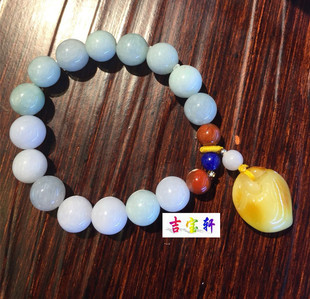 翡翠蜜蜡手链 diy定制 保真懂行的进哦爱心礼物玉石手链